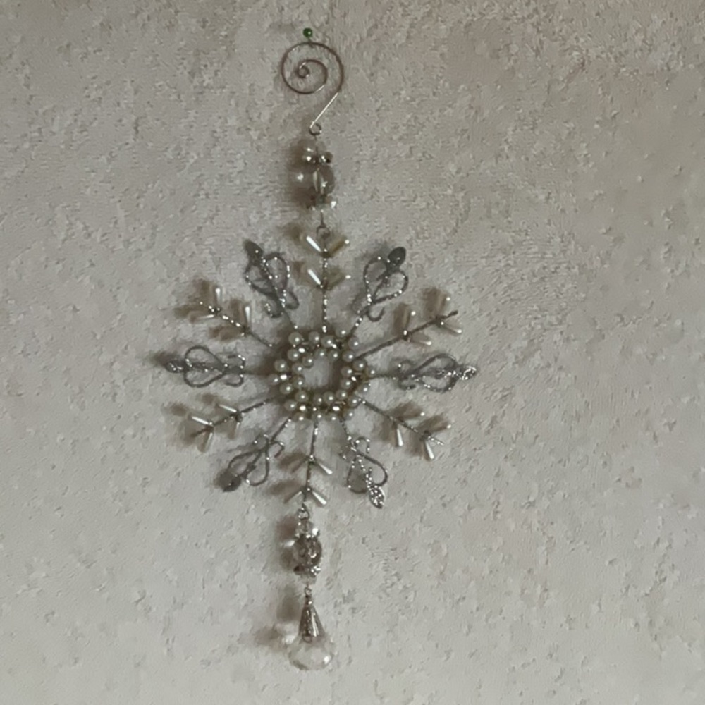 Crystal, Pearl, Sparkle Snowflake Ornament